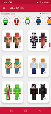 Popular Skins for Minecraft android App screenshot 0